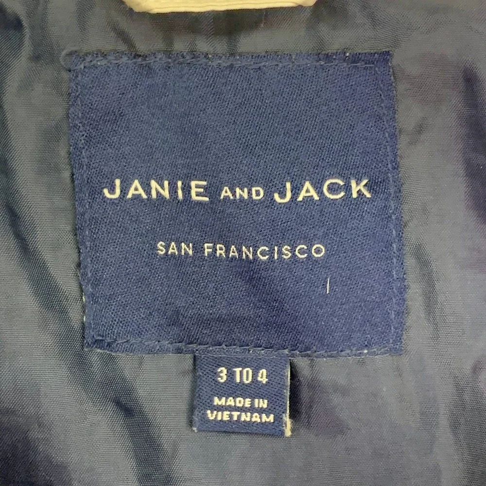 Janie and Jack Kids Retro Chevron Colorblock Puffer Vest Zip Up Size‎ 3/4T